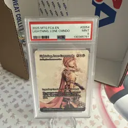 2025 MTG FINAL FANTASY: THROUGH THE AGES #0054 LIGHTNING, LONE COMMANDO PSA 9 - Image 1