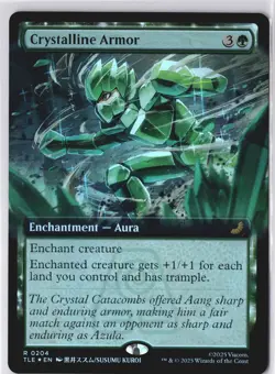 MTG Crystalline Armor FOIL EXTENDED ART 204 Magic Avatar Eternal NM - Image 2