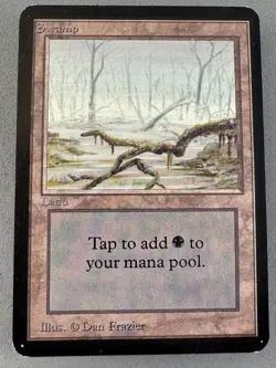 Swamp 290 (A) Alpha Edition-Moderately Played VG-Vintage Magic the Gathering - Image 1