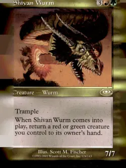 Planeshift #124 Shivan Wurm - Image 1