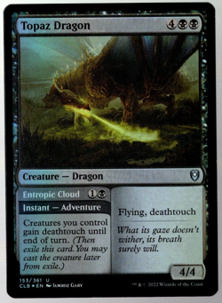 Topaz Dragon 153/361 Uncommon Foil Baldur's Gate MTG NM - Image 1