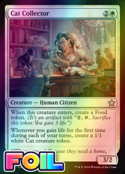 x1 Cat Collector FDN Foundations MTG 4 FOIL UNCOMMON M/NM 1x - Image 1