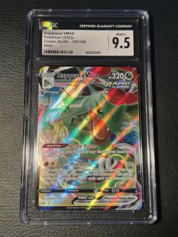 Pokemon 2023 Rayquaza VMAX Holo Full Art Crown Zenith 101/159 CGC 9.5 MINT+ - Image 1