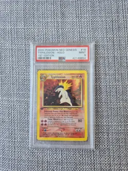 Typhlosion PSA 9 Neo Genesis 1st Edition 18/111 English Holo Pokemon Card - Image 1