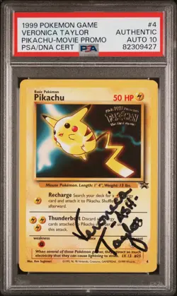 PSA 10 AUTO Veronica Taylor Signed - Pokemon Ash Ketchum Pikachu Movie Promo - Image 1