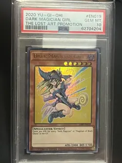 Yu-Gi-Oh Dark Magician Girl Ultra Rare Limited Edition LART-EN019 PSA10 - Image 1