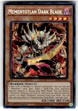 Yugioh! TCG - Mementotlan Dark Blade - Prismatic Secret Rare - MP25-EN145 - Image 1