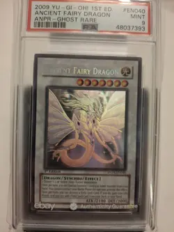 Ancient Fairy Dragon Yugioh 2009 ANPR-EN040 Ghost Rare 1st Edition PSA 9 - Image 2