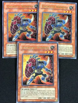 YUGIOH GAUNTLET WARRIOR DP09-EN013 1ST ULTRA X3 NM - Image 1