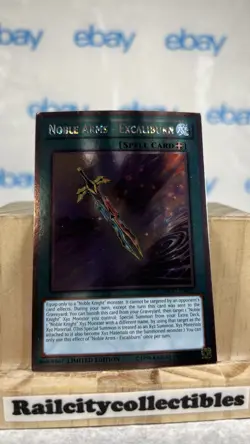 Yugioh Noble Arms - Excaliburn NKRT-EN023 Platinum Rare LP - Image 1