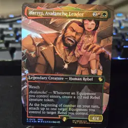 Barret, Avalanche Leader (Borderless) (Chocobo Track Foil) Commander: Final... - Image 1