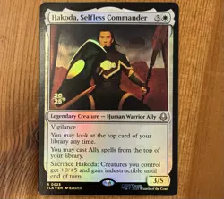 Hakoda, Selfless Commander [Prerelease] R 0023, NM Foil Promo, MTG Avatar TLA - Image 1