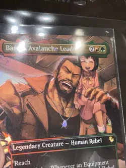 Barret, Avalanche Leader (Borderless) (Chocobo Track Foil) Commander: Final... - Image 2