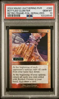 BOTTLED CLOISTER RETRO FRAME-FOIL-SERIALIZED /500 GRADED PSA 10 - Image 1