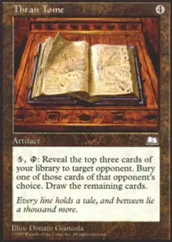 1x Thran Tome Light Play, English Weatherlight MTG Magic - Image 1