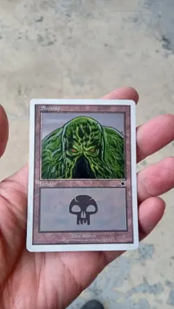 MtG Swamp Thing Magic Altered Hand Painted Art Alter 99 - Image 2
