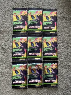 9x Packs MTG Set Booster Pack Lot MTG Commander Masters - Image 1