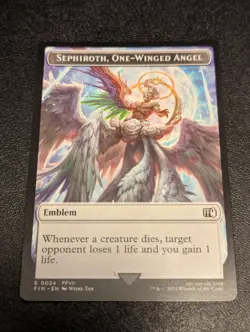 Sephiroth One-Winged Angel Robot Warrior Emblem Token Final Fantasy MTG #24 FIN - Image 1