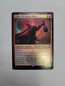 MTG - Zhao, the Moon Slayer Prerelease Cards Foil Rare #0162 - Image 1