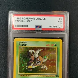 PSA 7 Pinsir 9/64 Jungle 1999 Holo Rare Unlimited Graded Pokemon Tcg Card NM - Image 3