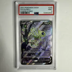 Celebi V 245/264 Alternate Art Fusion Strike Sword & Shield 2021 Pokemon - PSA 9 - Image 1