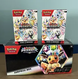 Prismatic Evolutions Booster Bundle 2 And Surprise Box Pokemon TCG New Sealed - Image 1