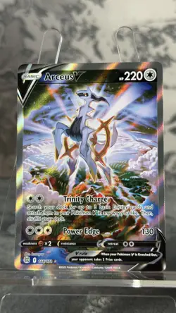Pokemon TCG Brilliant Stars Arceus v Card 166/172 Near Mint Condition - Image 5