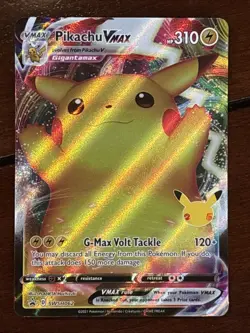 Pokemon Celebrations Pikachu Vmax Promo SWSH062 Full Art Holo - Image 1