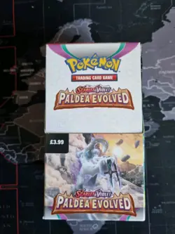 Pokemon TCG Scarlet & Violet Paldea Evolved Half Booster Box 18 Packs unseal box - Image 1
