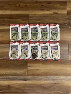 Lot Of 10 Pokemon Destined Rivals Blister Pack Eevee Zarude Promo Sealed - Image 1