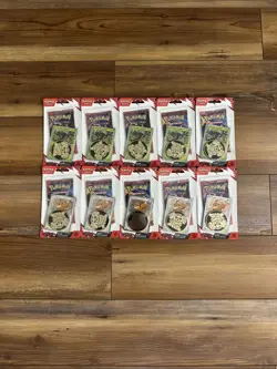 Lot Of 10 Pokemon Destined Rivals Blister Pack Eevee Zarude Promo Sealed - Image 3