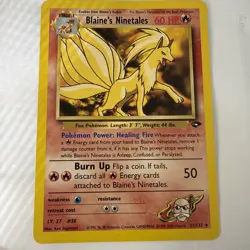Pokemon TCG Blaine's Ninetales 21/132 Gym Challenge MP - Image 1
