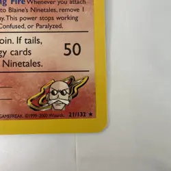 Pokemon TCG Blaine's Ninetales 21/132 Gym Challenge MP - Image 4