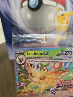Pokemon TCG Prismatic Evolutions Leafeon EX Stamped Promo Sealed - Image 3