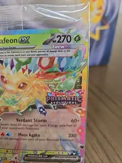 Pokemon TCG Prismatic Evolutions Leafeon EX Stamped Promo Sealed - Image 5
