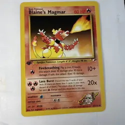 Blaine's Magmar ⭐ 37/132 Uncommon Gym Heroes 2000 Pokemon 1st Edition NM - Image 1