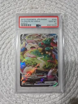 2019 Pokemon Japanese Sword and Shield Full Art Snorlax VMAX PSA 10 #046 - Image 2