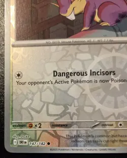 Team Rocket's Rattata 147/182 Reverse Holo Common Destined Rivals Pokemon TCG - Image 4