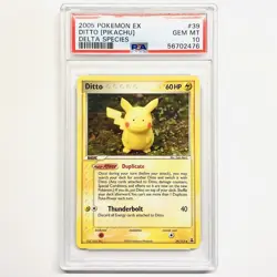 2005 POKEMON EX DELTA SPECIES 39 DITTO [PIKACHU] PSA GEM MINT 10 - Image 1
