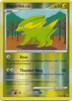 Pokemon - Electrike - 74/127 - Common - Reverse Holo - Platinum - NM - Image 1