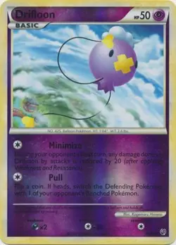 Pokemon - Drifloon - 46/90 - Common - Reverse Holo - HS Undaunted - NM - Image 1
