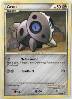 POKEMON ARON 42/90 HS UNDAUNTED COMMON NEAR MINT - Image 1