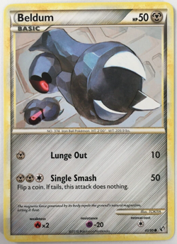 POKEMON BELDUM 43/90 HS UNDAUNTED COMMON NEAR MINT - Image 1