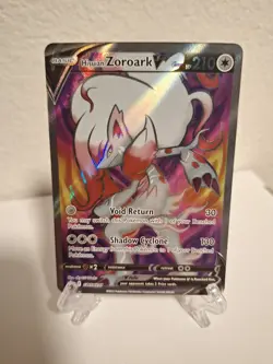 Pokemon TCG Hisuian Zoroark v SWSH297 Full Art Black Star Promo Holo Rare - Image 1