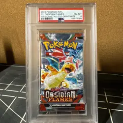 Pokemon Obsidian Flames Dragonite Pack Art PSA 8 Near Mint 2023 - Image 1