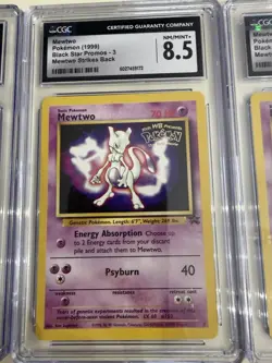 1999 Pokemon TCG Mewtwo #3 Black Star Promo WB Kids Movie Version - Image 2