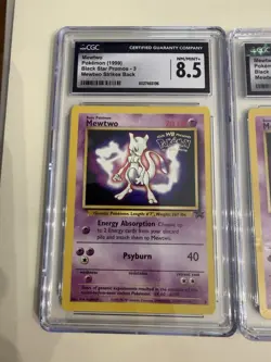 1999 Pokemon TCG Mewtwo #3 Black Star Promo WB Kids Movie Version - Image 4