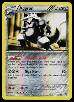 Pokemon Card - Aggron Dragons Exalted 80/124 Holo Rare Reverse Holo - Image 1