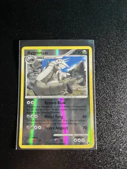 Pokemon TCG Aggron 14/111 Reverse Holo Rare Rising Rivals LP - Image 1