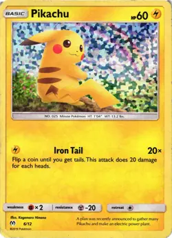 Pokemon TCG Pikachu McDonalds Promos 6/12 Holo Promo DMG - Image 1